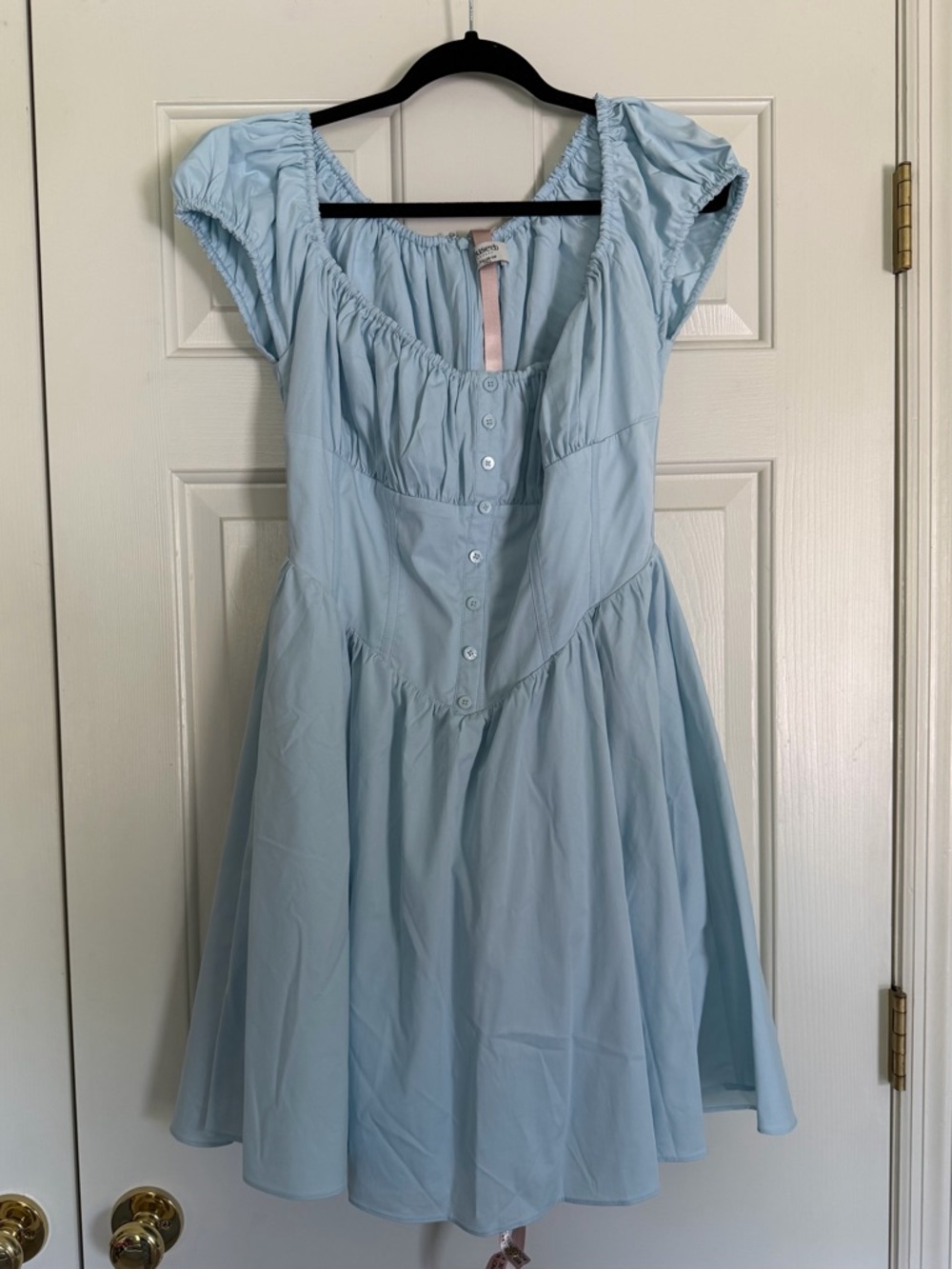 House of CB Powder Blue Off-Shoulder Corset Mini Dress - Picture 2 of 5